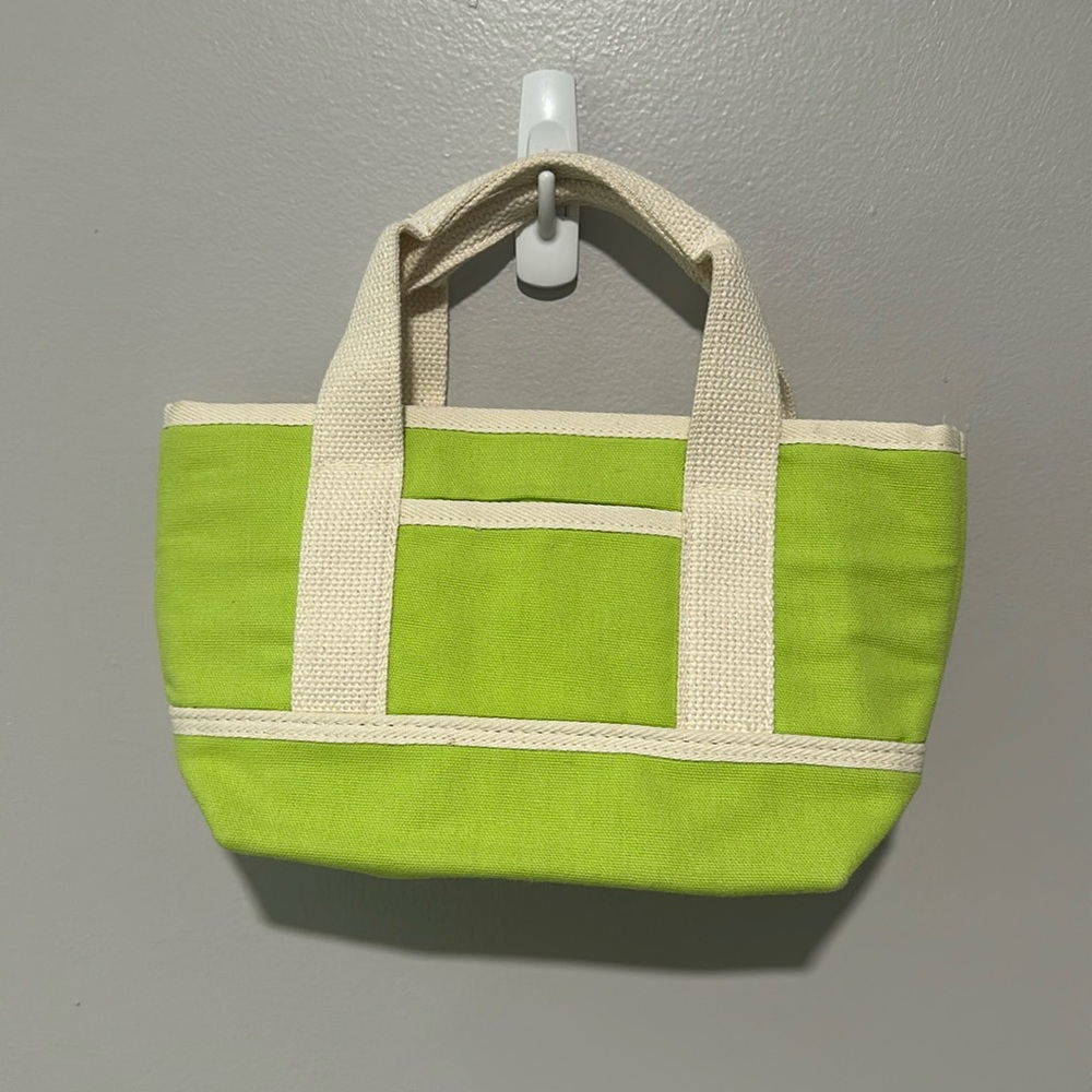 Scarborough and Tweed Mini Green Canvas Tote